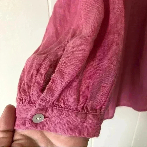 J.Jill 3/4 Sleeve Linen Top Blouse Size S - Picture 6 of 8